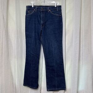 VINTAGE Levis Jeans Mens 36x29 Blue Orange Tab Straight Leg Dark Wash Denim